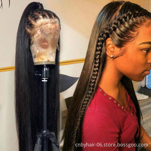 Raw 24 30 Inch Human Lace Front Wig,Straight Wig Lace Front Wigs100% Human Hair Wig,10a Full Lace Straight Virgin Remy Hair Wig